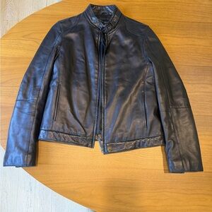 Burberry Black Leather Jacket